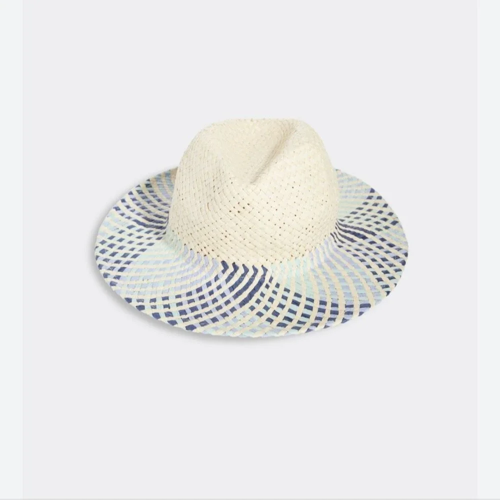Vineyard Vines Martha's Vineyard NWT 100% Paper straw fedora hat, deep bay blue